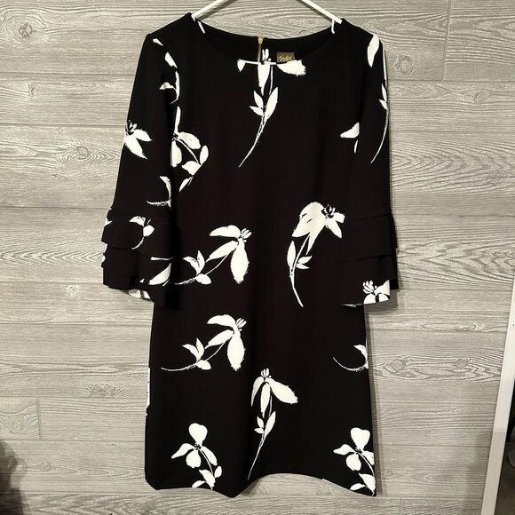 Taylor Bell Sleeve‎ Contrast Print Dress size 6 work wear - Picture 1 of 7